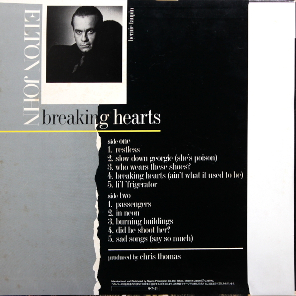 Elton John / Breaking Hearts (LP)