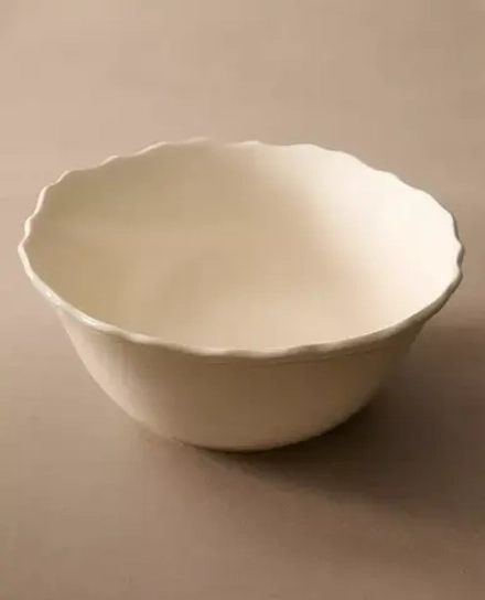 ZARA HOME САЛАТНИЦА ИЗ КЕРАМИКИ, ЭКРЮ