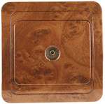 СВЕТОЗАР Гамма, телевизионная цвет орех, Электрическая розетка (SV-54115-N)