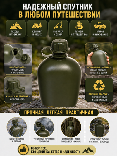 Фляга туристическая 0.7л Caps32