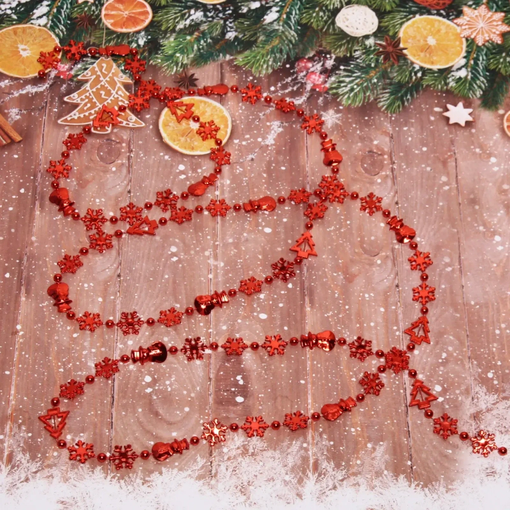 Бусы на ёлку 2,0 м «Новый год», Красный