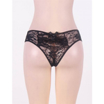 Кружевные трусики с доступом, черные, XS-S