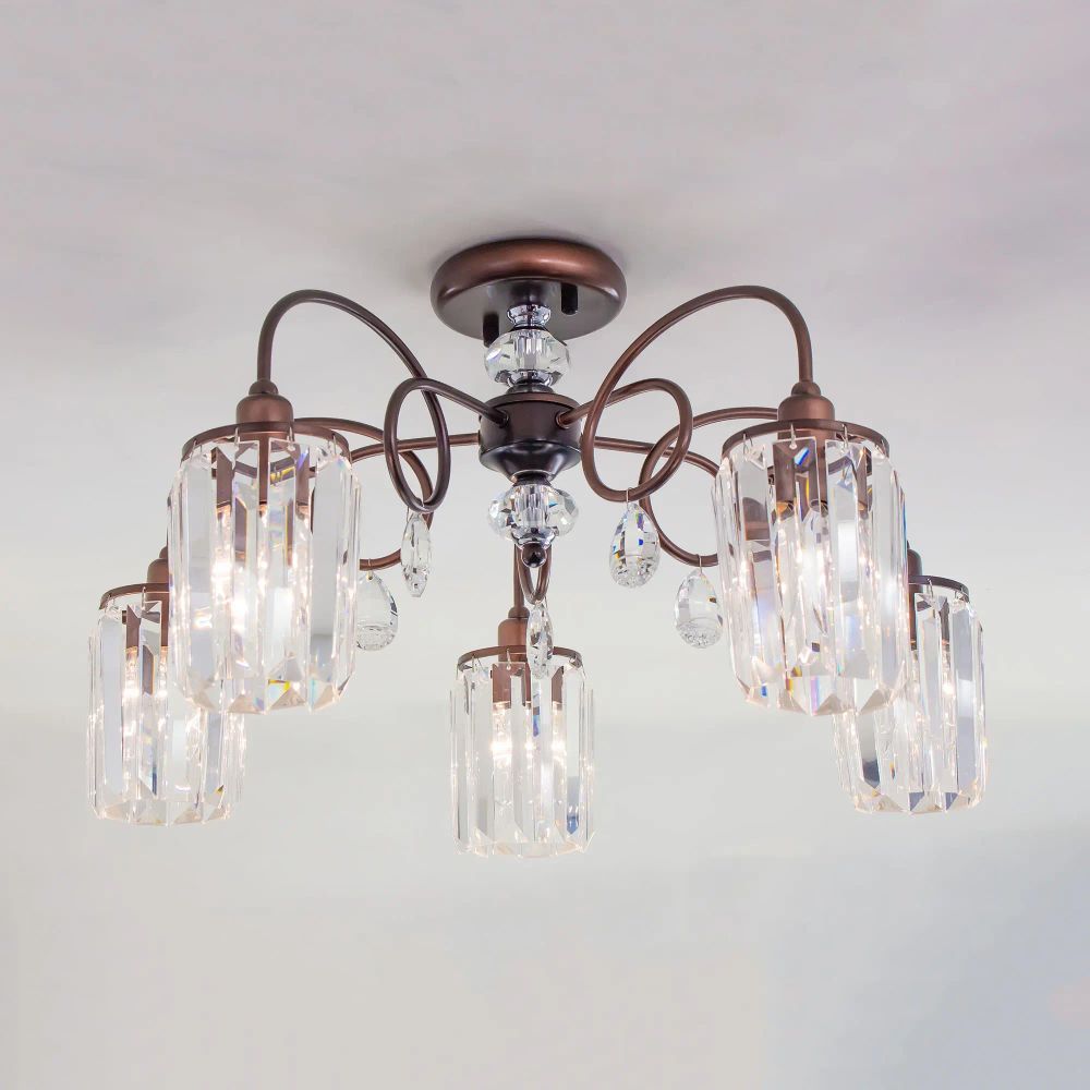 Citilux Синди CL330153 Люстра хрустальная Коричневая