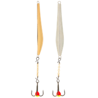 Блесна вертикальная зимняя LUCKY JOHN Double Blade (цепочка, тройник), 40 мм, SG