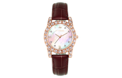 KANGOL Quartz Movement Genuine Leather Strap Watch Women"s Watch Mother of Pearl Color Watch Dial KANGOL K629