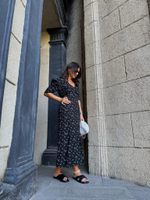 Силуэтное платье в цветок