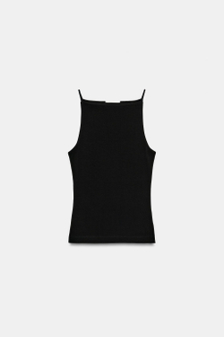 ZARA ТОП НА БРЕТЕЛЯХ, ЧЕРНЫЙ