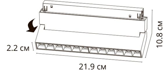 Трековый светодиодный светильник Arte Lamp Linea A4696PL-1WH