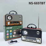 Радиоприемник с MP3 плеером, Bluetooth+часы NNS NS-6697BT
