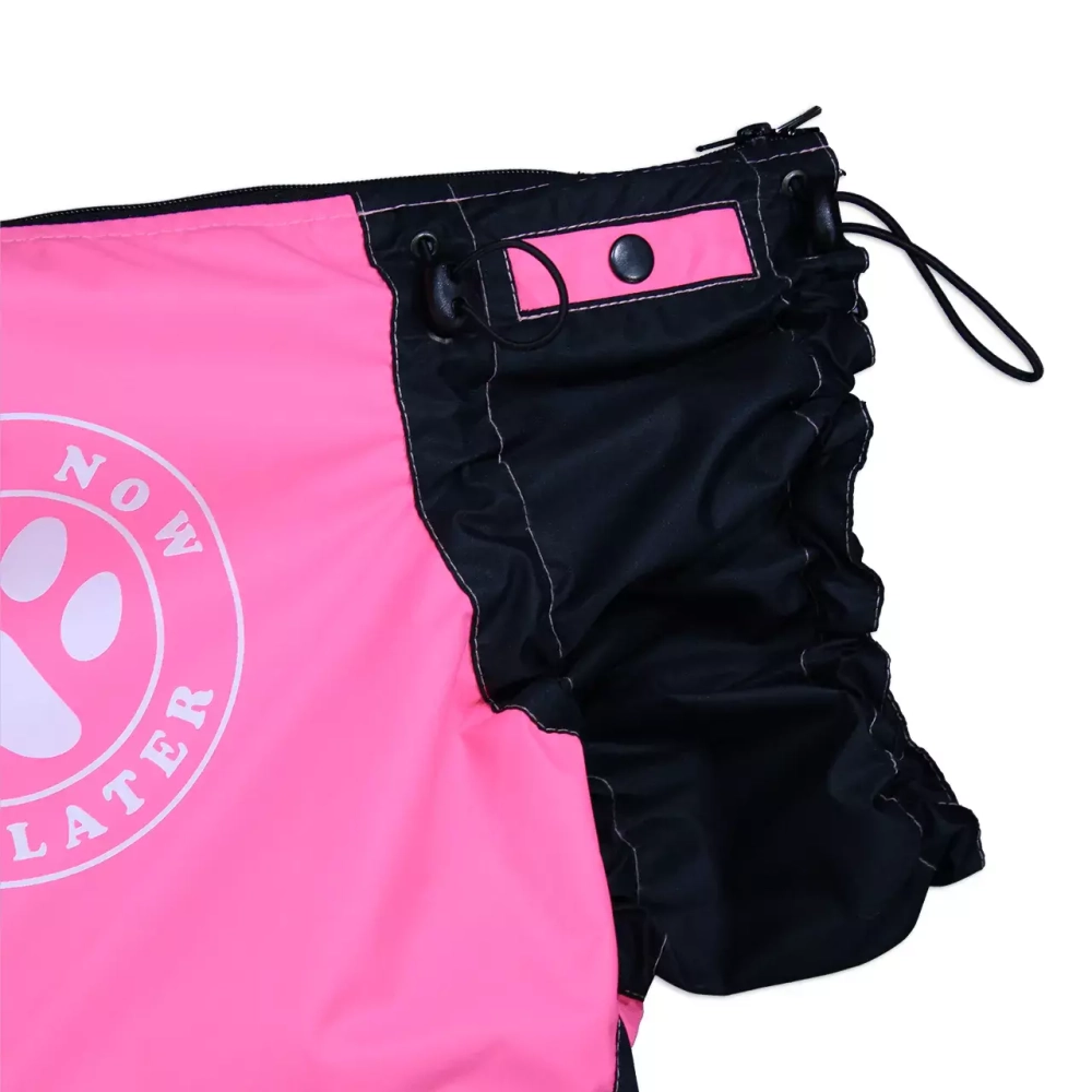 комбинезон для собаки девочки с регулируемым воротом розовый