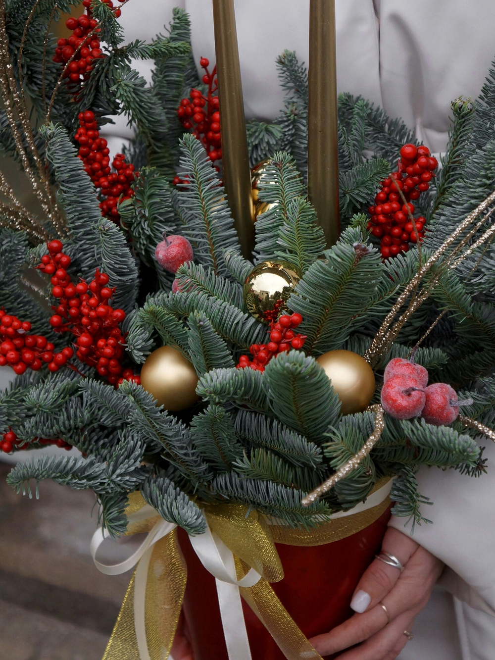 Большая композиция со свечами