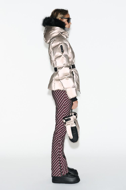 ZARA ВОДОНЕПРОНИЦАЕМАЯ, ВЕТРОЗАЩИТНАЯ КУРТКА С КАПЮШОНОМ, КОФЕЙНЫЙ