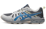 Asics Gel-Venture 7 MX comfortable fabric synthetic leather non-slip wear-resistant breathable low-cut casual running shoes men's gray blue