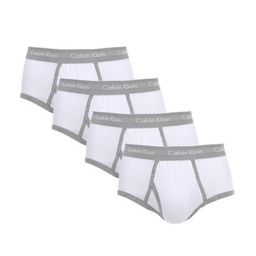 Мужские трусы брифы белые набор 4 в1 Calvin Klein  CK52458
