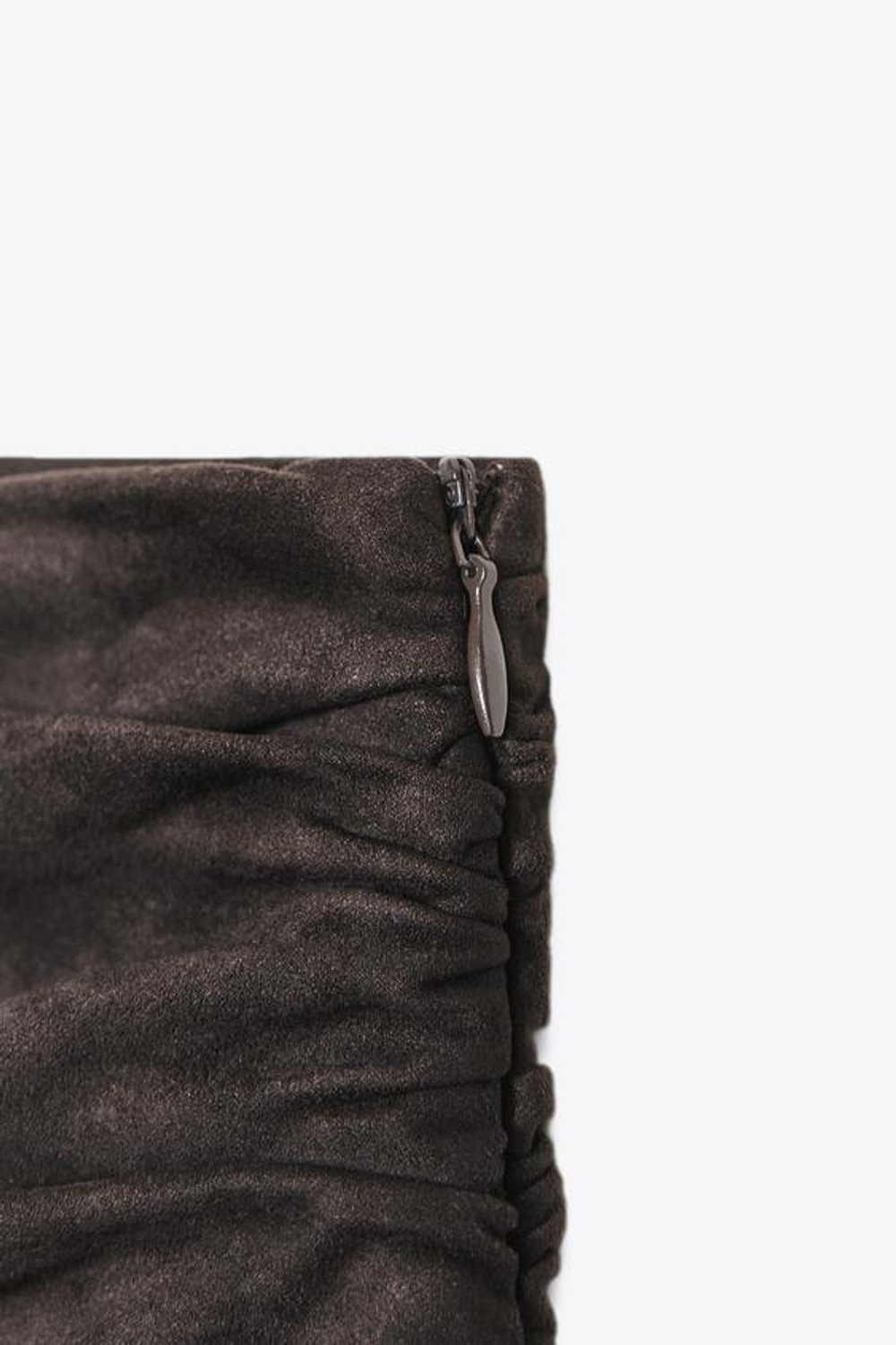 ZARA ЮБКА-ШОРТЫ С ВОЛАНАМИ, КОРИЧНЕВЫЙ