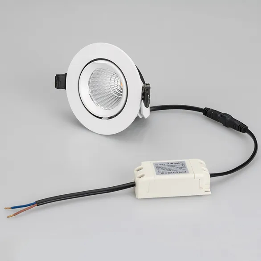 Светильник LTD-EXPLORER-R100-12W Warm3000 (WH, 38 deg) (Arlight, IP20 Металл, 3 года) 024026