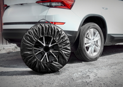 Чехлы AutoFlex для хранения автомобильных колес размером от 15 до 20, полиэстер 600D, 4 шт., цвет черный, 80402