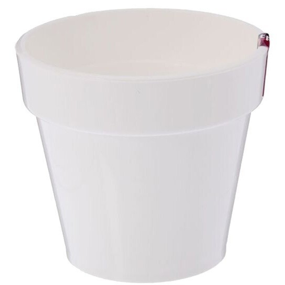 Кашпо для цветов пластиковое 2,4л d-17,5"Порто» со вставкой белый