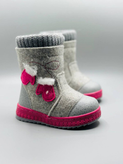 Детские зимние валенки для девочки Buba Pink Felt