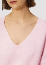 Трикотажный свитер в рубчик из хлопка с V-образным вырезом s.Oliver