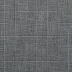 Шерстяная ткань с шёлком и льном серого цвета в клетку