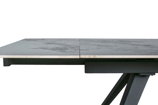 Стол "АСТИ" 140-220, керамика Patagonia глянцевый , опоры черный муар
