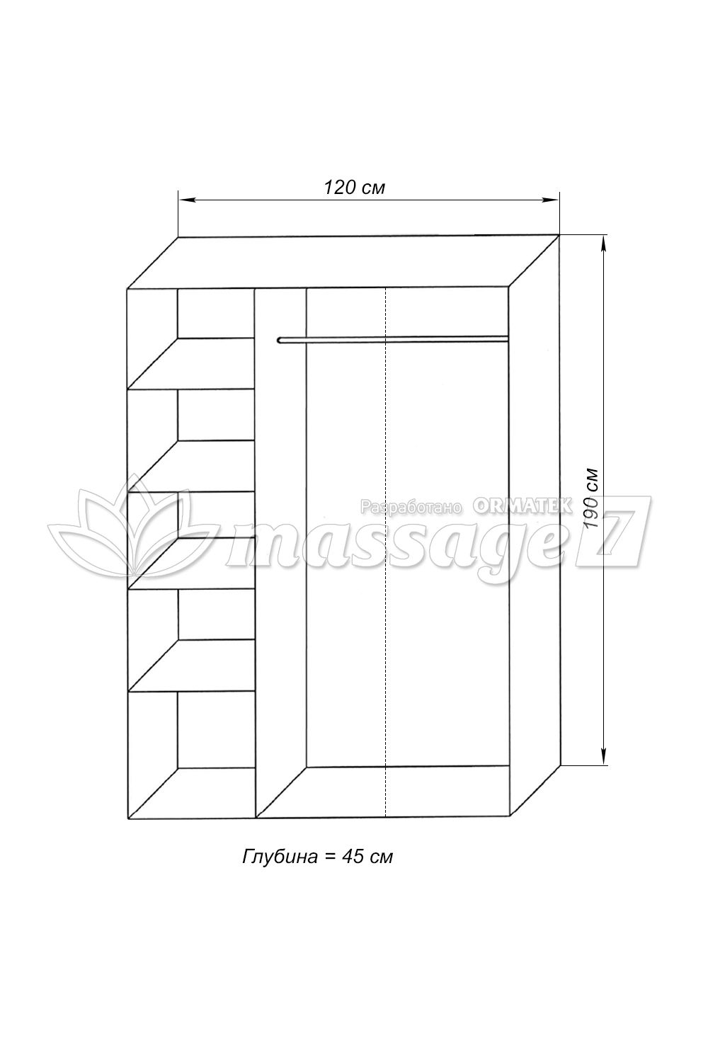Шкаф Венеция 3х створчатый