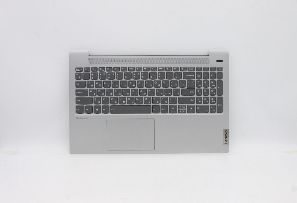 Верхняя панель с клавиатурой (топкейс) для ноутбука Lenovo ideapad 5-15ARE05 81YQ/Ideapad 5-15ITL05 82FG раскладка - русская, с подсветкой, без фингерпринта, серый (5CB1A24842), оригинал