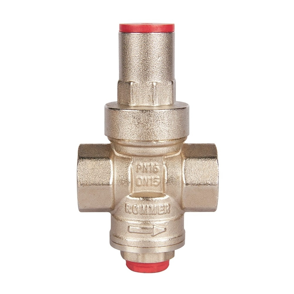 Регулятор давления ROMMER RVS-0010 - 1/2" (ВР/ВР, PN16, Tmax 100°C, настройка 1-6 бар)