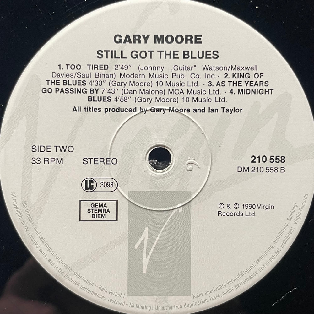 Виниловая пластинка Gary Moore - Still Got The Blues LP