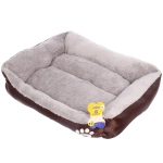 Лежанка для животных «Место БРО», цвет коричневый, внутр. ткань серого цвета, размер M, 54*42*11см (Лейбл)