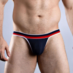 Мужские трусы-стринги Doreanse Rugby с резинкой в полоску (Размер: S) (Цвет: темно-синий)