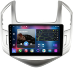 Магнитола для Chevrolet Cruze 2012-2015 (рамка серебро) - FarCar 261M монитор 9" QLED на Android 13, 8 ядер (TS18), CarPlay, 4G SIM-слот