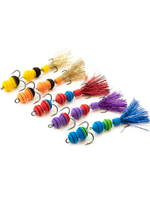 Приманка джиговая LUCKY JOHN PENNON ROLLERWORM крас./син. в блистере (упк.5шт.)