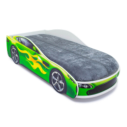 Кровать с матрасом Бельмарко Бондмобиль зеленый