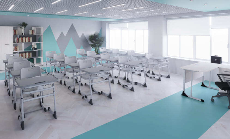 Стол Smarty 1-местный ученический регулируемый (кромка пвх)