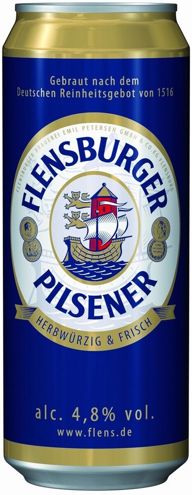 Пиво Фленсбургер Пилснер / Flensburger Pilsener 0.5 - банка