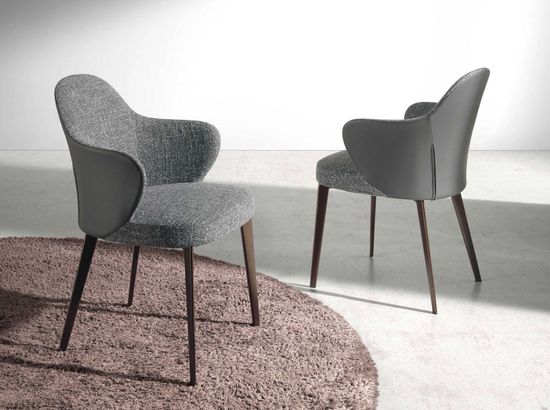 Обеденный стул 4102/A204 обитый тканью и экокожей Испания 