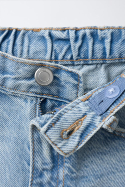 ZARA ДЖИНСОВЫЕ ШОРТЫ, ГОЛУБОЙ