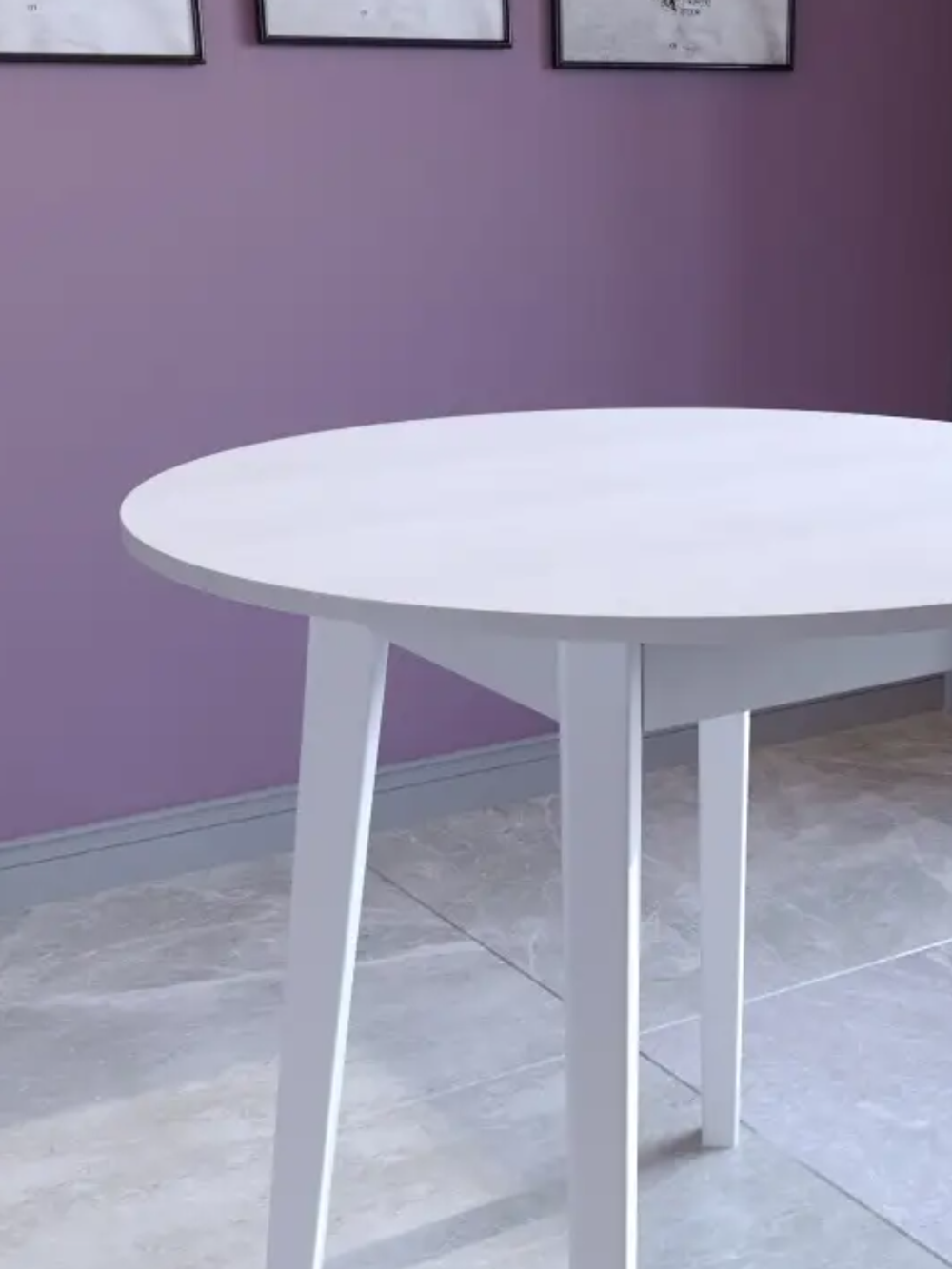 Стол Круглый не раздвижной (ЛДСП/Белый лофт), ФМ Алиса, г.Ульяновск