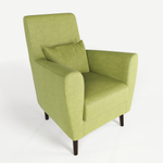 Кресло мягкое Грэйс D-7 (Зеленый) на высоких ножках с подлокотниками в гостиную, офис, зону ожидания, салон красоты.