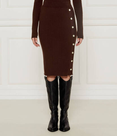 Хлопковая юбка Pinko - коричневый(104021 A15S)