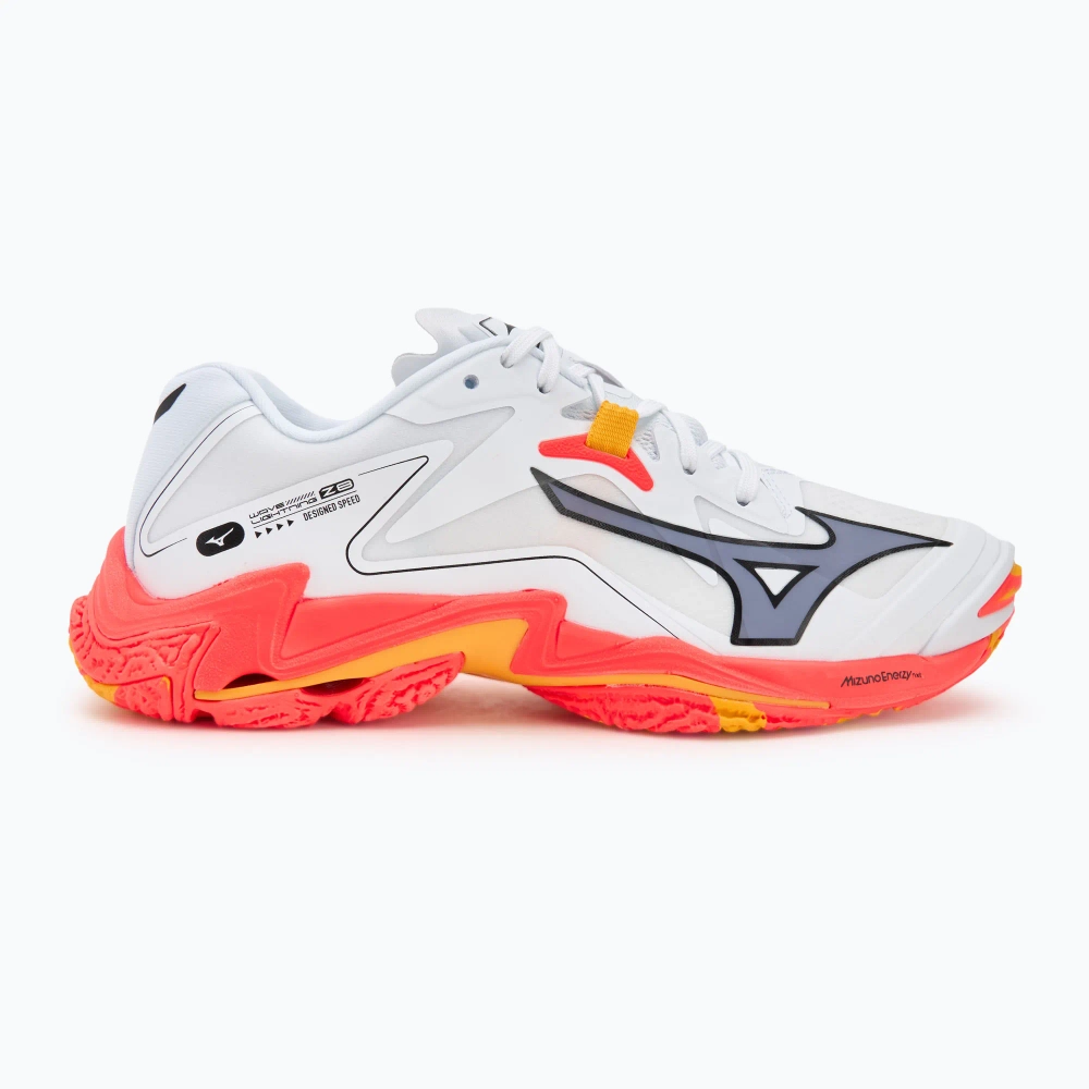 Кроссовки волейбольные Mizuno Wave Lightning Z8 white/fiery coral 2/citrus