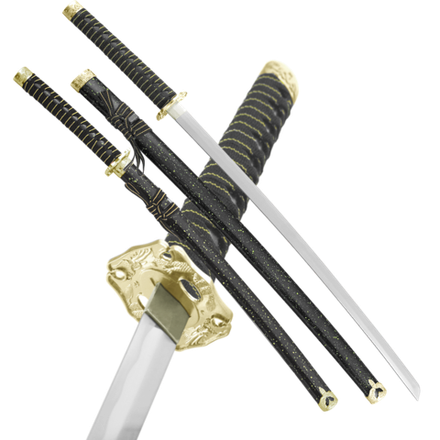 Armas Del Mundo Набор самурайских мечей, 2 шт. Ножны черный мрамор