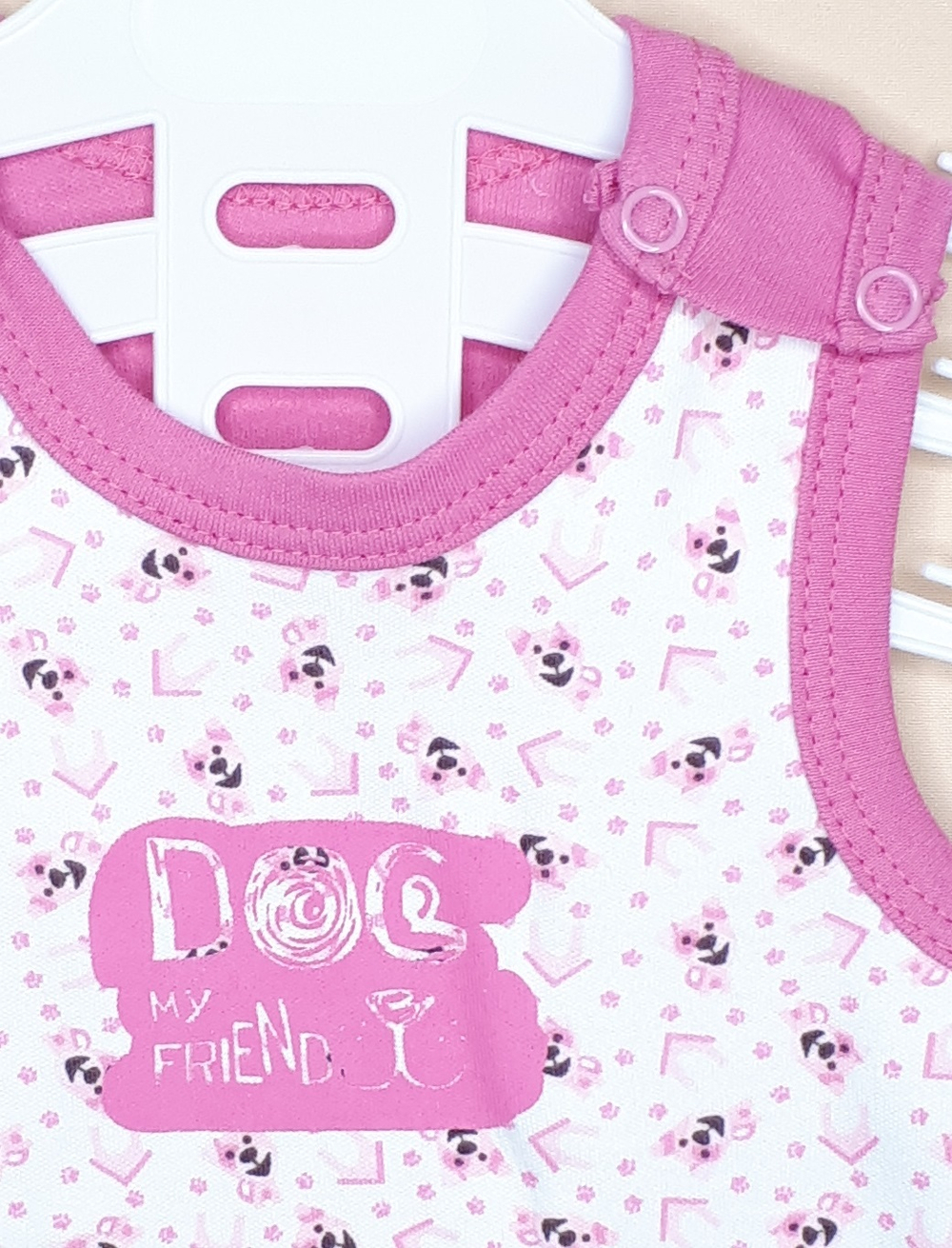 Полукомбинезон Пёсики (розовый)