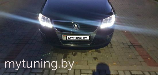 Передние фары tru drl chrome для VW Passat B6