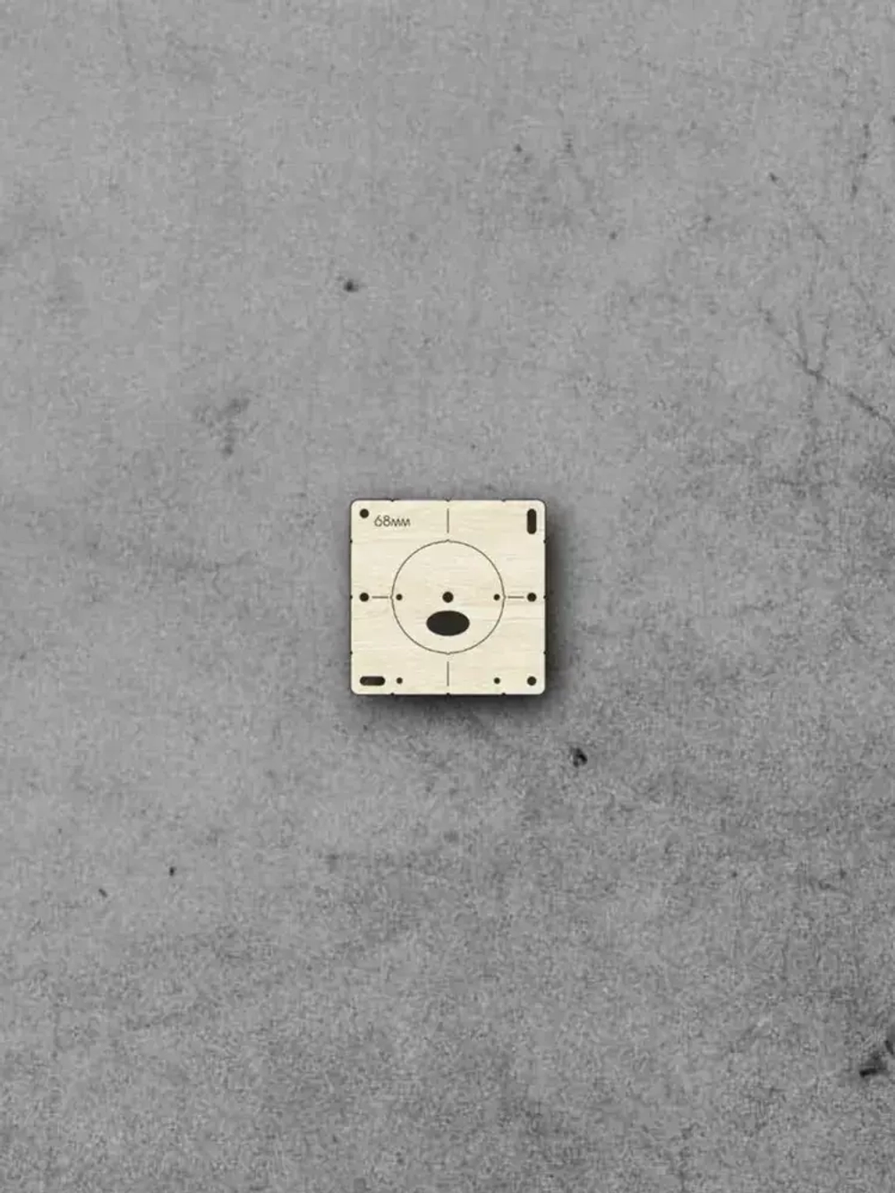 Шаблон для подрозетников 68 мм, кондуктор для сверления, набор 5 шт