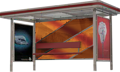 Остановочный павильон А-26 каленое стекло