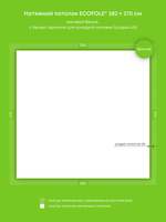 Натяжные потолки 22.3 м2, 7.6 м2, 9.9 м2