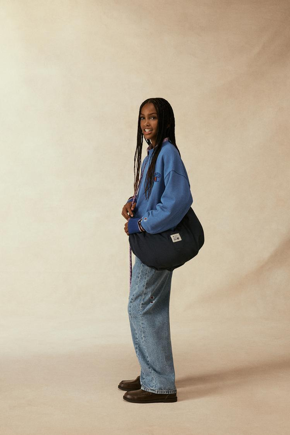 ZARA Х CHAMPION ® СУМКА ЧЕРЕЗ ПЛЕЧО, СИНИЙ